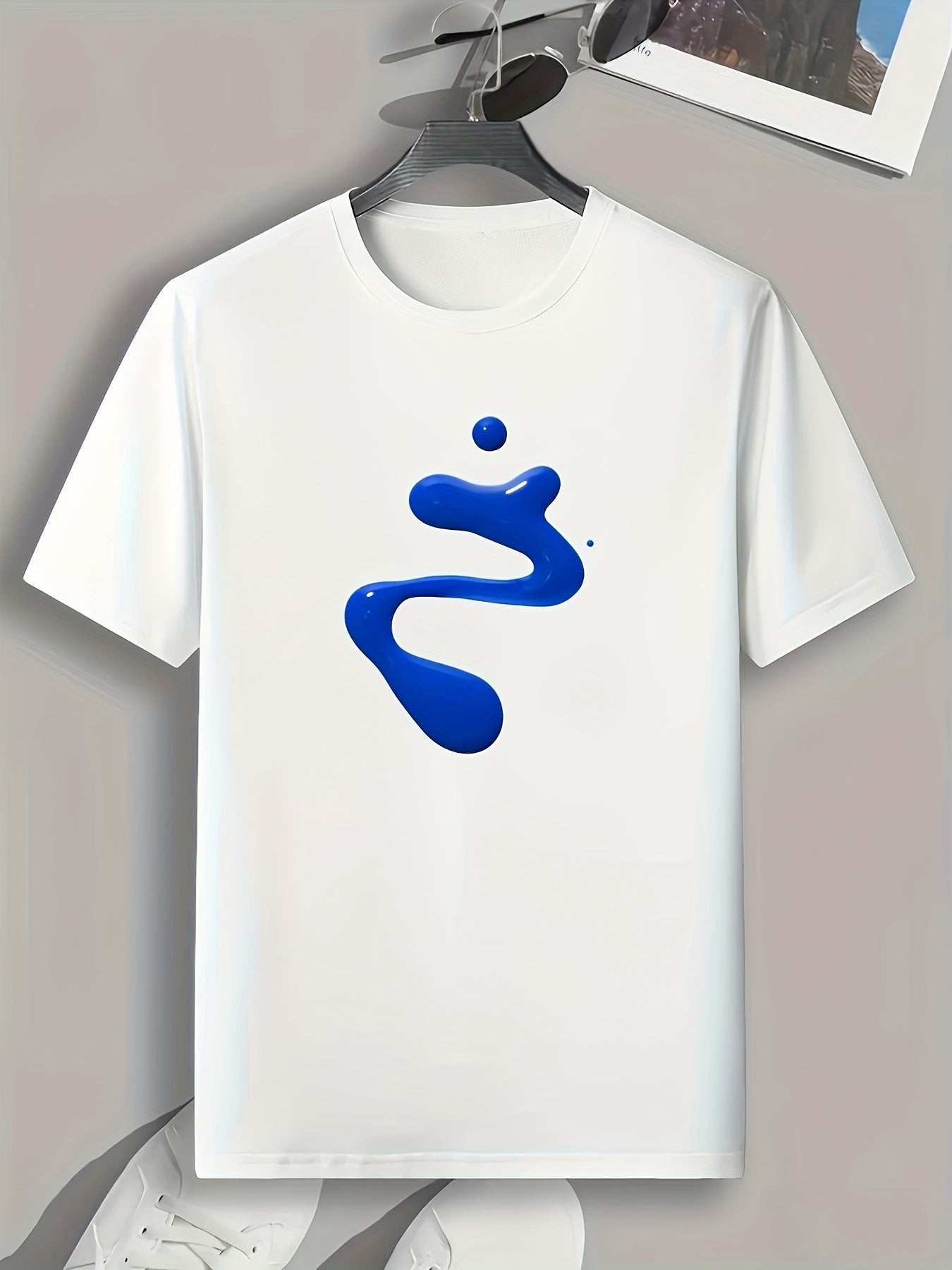 Men's Pigment Print Comfy Tee for Outdoor Summer