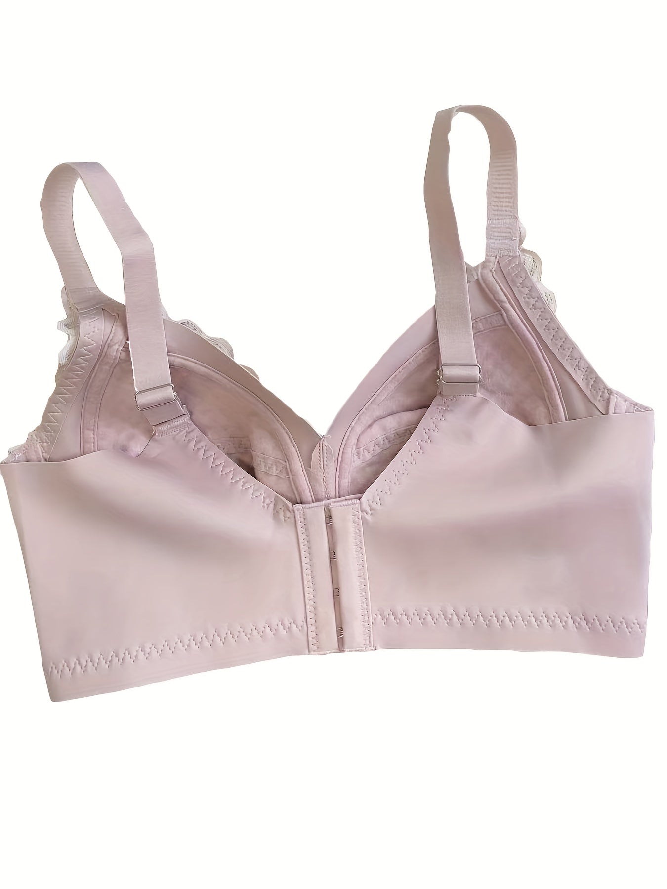 Contrast Lace Push Up Bra Adjustable Intimates Bra