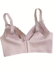 Contrast Lace Push Up Bra Adjustable Intimates Bra