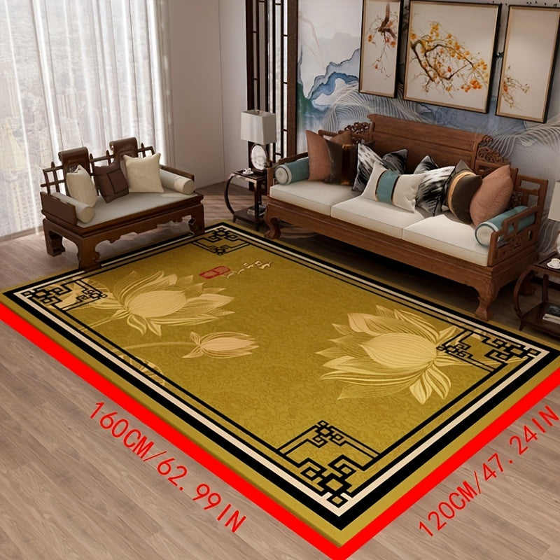 Non Slip Lotus Living Room Carpet Soft Padded Home Floor Mat