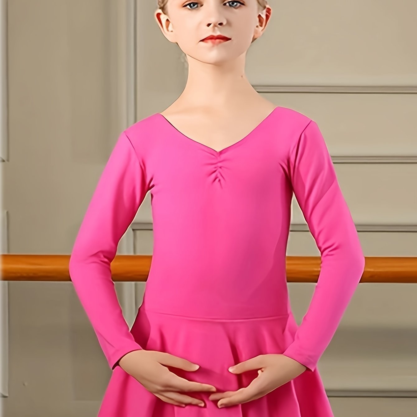 Girls Long Sleeve Ballet Leotard for Spring Fall