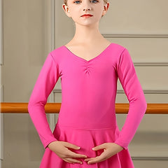 Girls Long Sleeve Ballet Leotard for Spring Fall