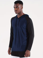 Men's Fast Drying Long Sleeve Hooded Shirt Active Slim Fit Top
