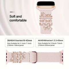 Elastic Nylon Watch Strap Set for iWatch 38mm-49mm with Love Decorations