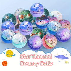 25pcs 32mm Space Bouncing Balls Bulk Party Small Toys Gift Bag Filler
