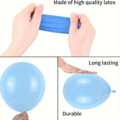 61pcs Bule Confetti Metal Latex Balloon Set for Various Celebrations