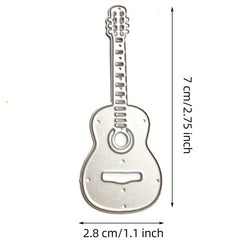 3D Guitar Paper Art Embossing Template DIY Scrapbook Album Decoration