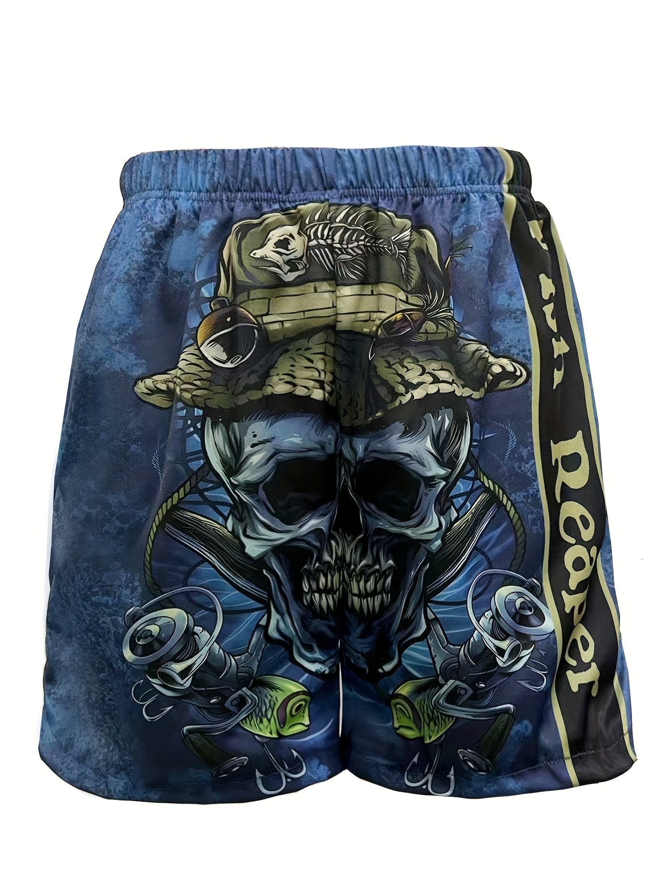 Halloween Skull Pattern Men's Casual Stretch Shorts
