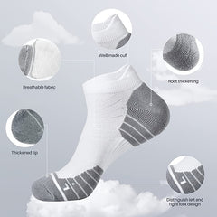 Breathable Men's Running Ankle Socks 4-Pack Moisture Wicking Comfort