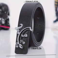Men's Animal Pattern Business Leather Belt