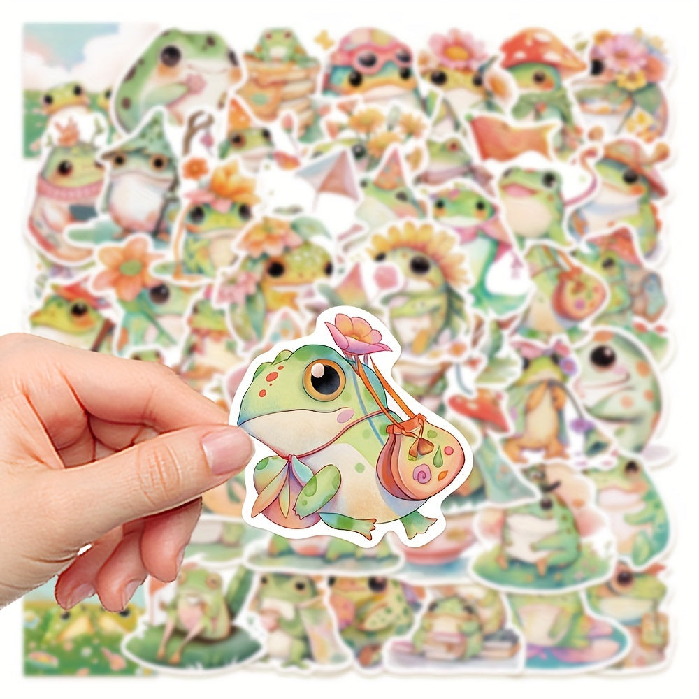 50pcs Fat Frog Graffiti Waterproof Stickers for Laptop Helmet Water