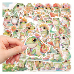 50pcs Fat Frog Graffiti Waterproof Stickers for Laptop Helmet Water