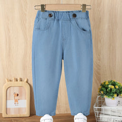 Boys Casual Denim Long Pants With Pocket Kids Clothing