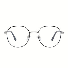 Metal Round Frame Light Blocking Glasses Spectacles Lens