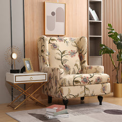 2 Milk Fiber Wingback Chair Covers, Removable Washable Armchair Slipcove