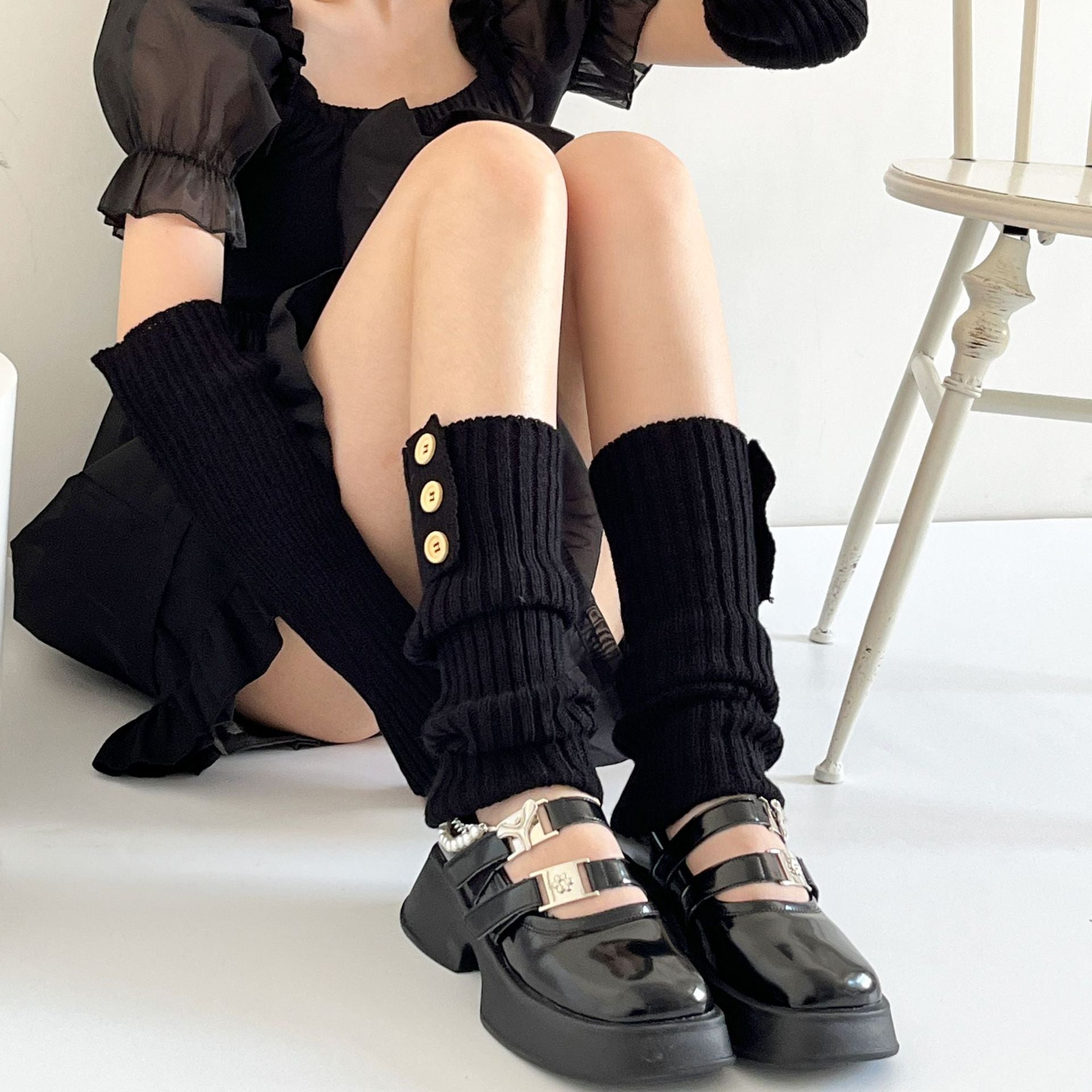 Women's Buttoned Leg Warmers