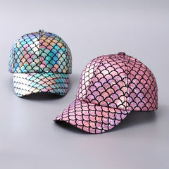 Men's Colorful Scale Checkered Baseball Cap