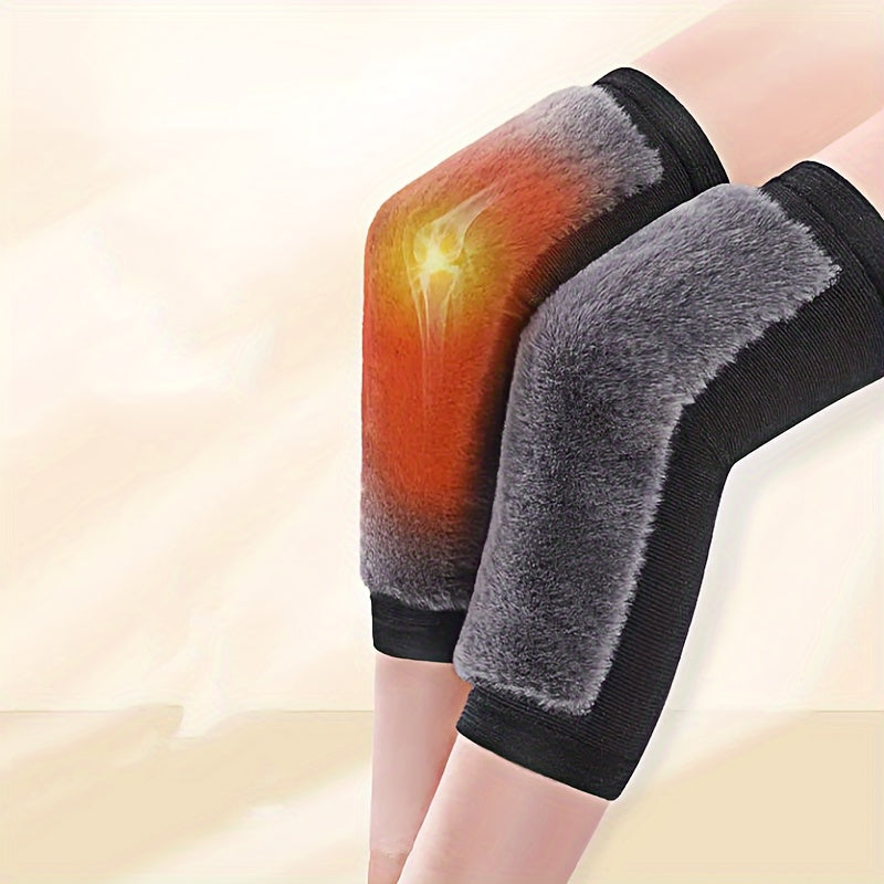 2pcs Cashmere Knee Pads Winter Warm Thick Wool Knee Protection