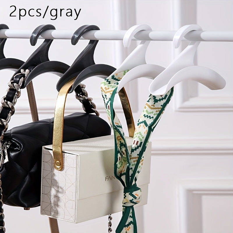 2pcs Bag Hook Wardrobe Storage Hanging Bag Hanger - No Marks Strap