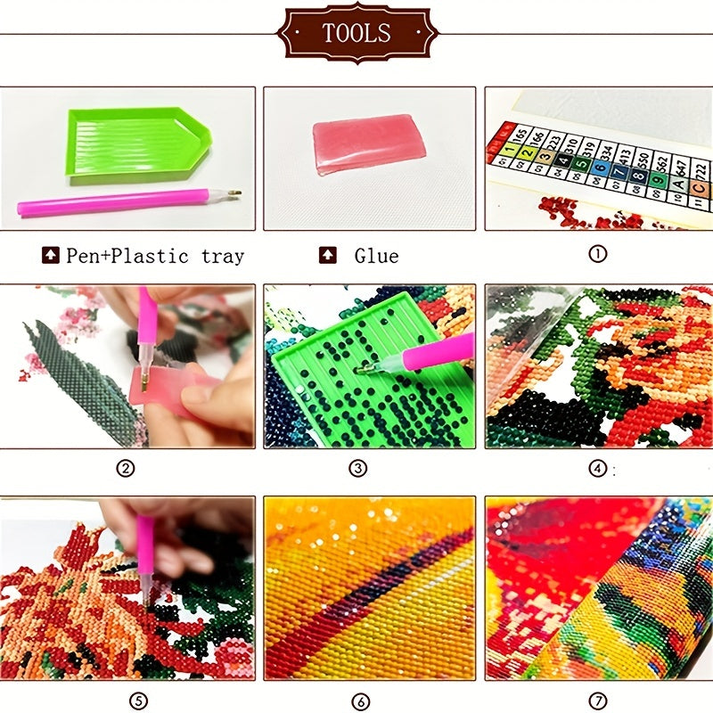 DIY Diamond Painting Full Art Kit Embroidery Rhinestone Wall Decor