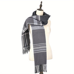 Cashmere Plaid Men's Scarf Wrap Shawl