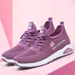 Women's Breathable Mesh Sneakers Casual Lace Up Outdoor Shoes