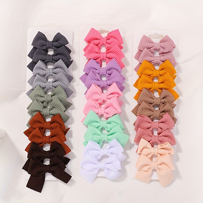 10pcs Bow Hair Clip Ponytail Clip Sets for Girls Kids