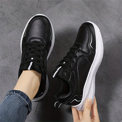 Women's Non Slip Lightweight Lace Up Running Shoes Waterproof Soft Sole
