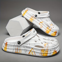 Men's Casual Slip On Clogs Outdoor Anti-skid Platform Beach Shoes