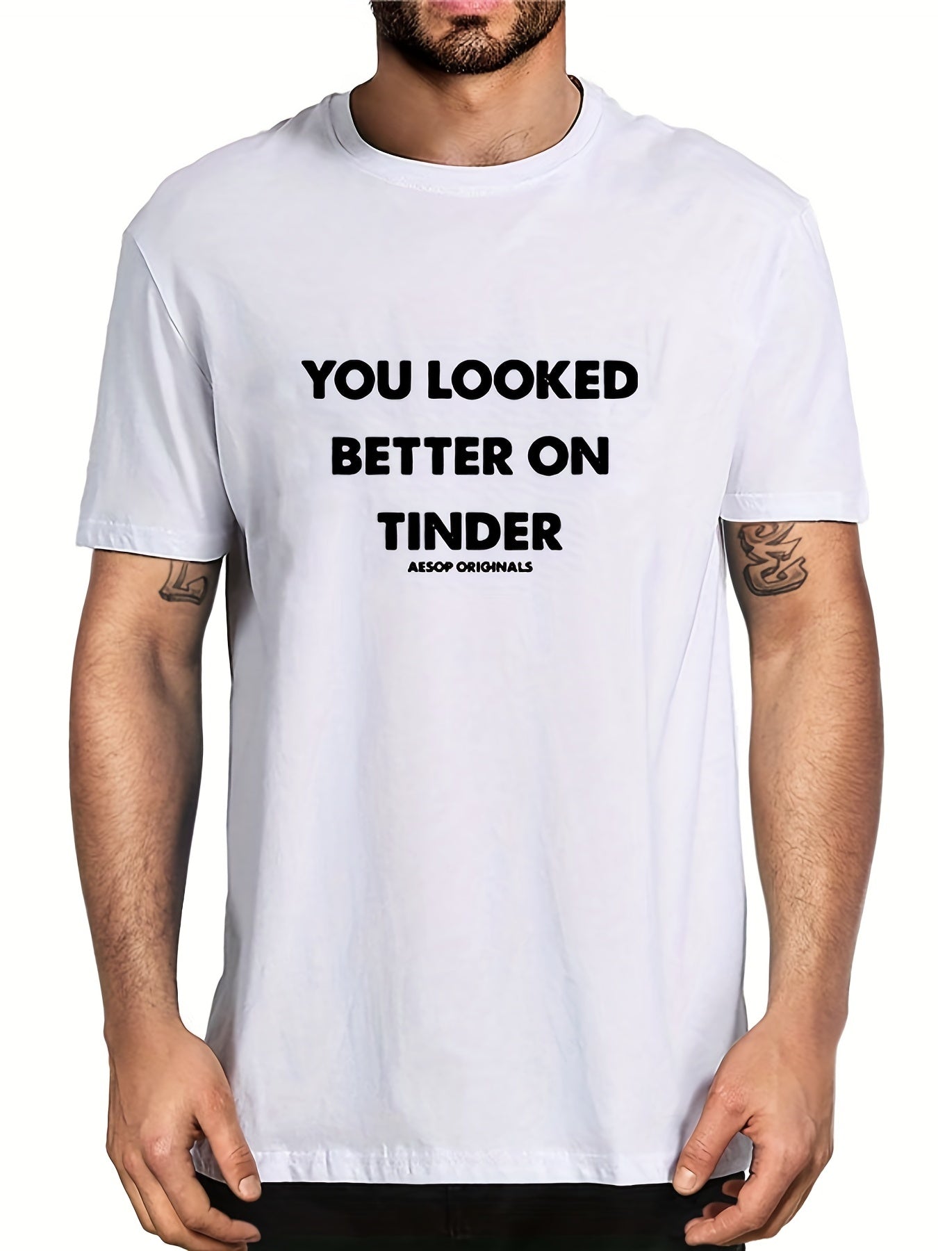 Men's Better Print T-shirt Casual Stretch Breathable Tee