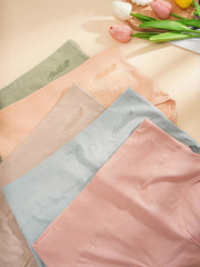 5 Seamless Solid Briefs Comfy Breathable Panties Women's Lingerie