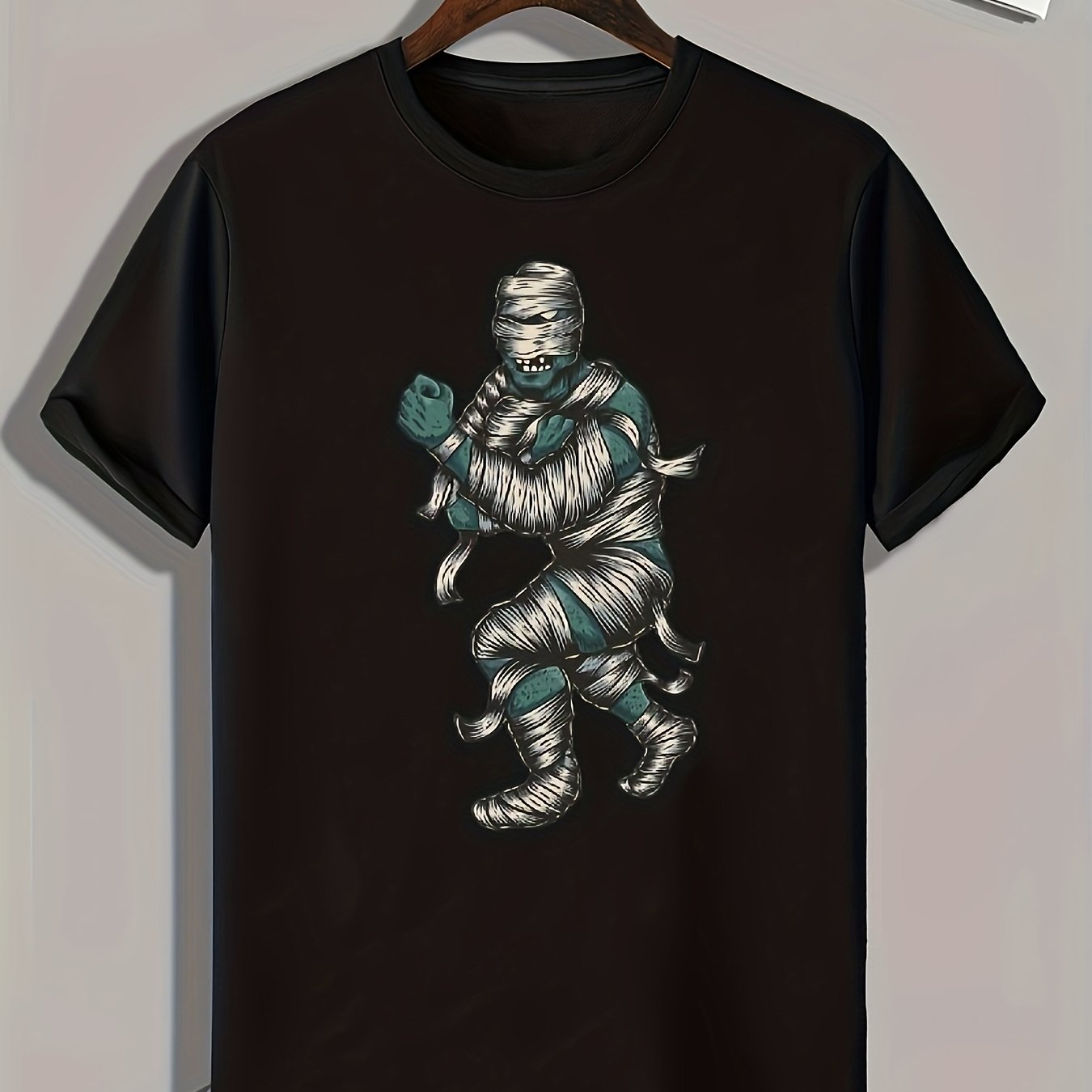 Halloween Zombie Pattern Print Men's Comfy Sports T-shirt