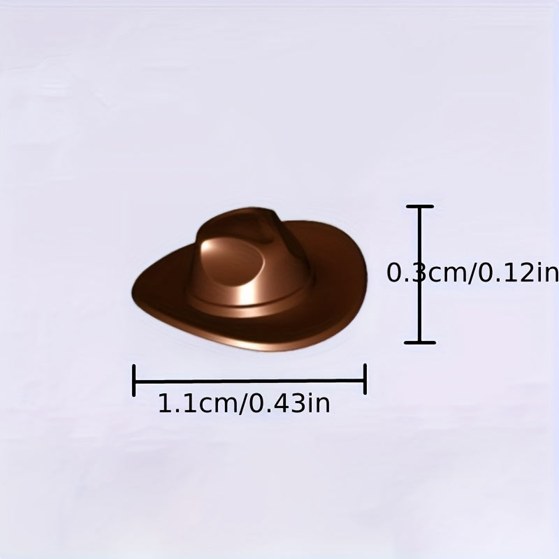 12pcs Mini Building Block Cowboy Hat DIY Christmas Dressing Toys