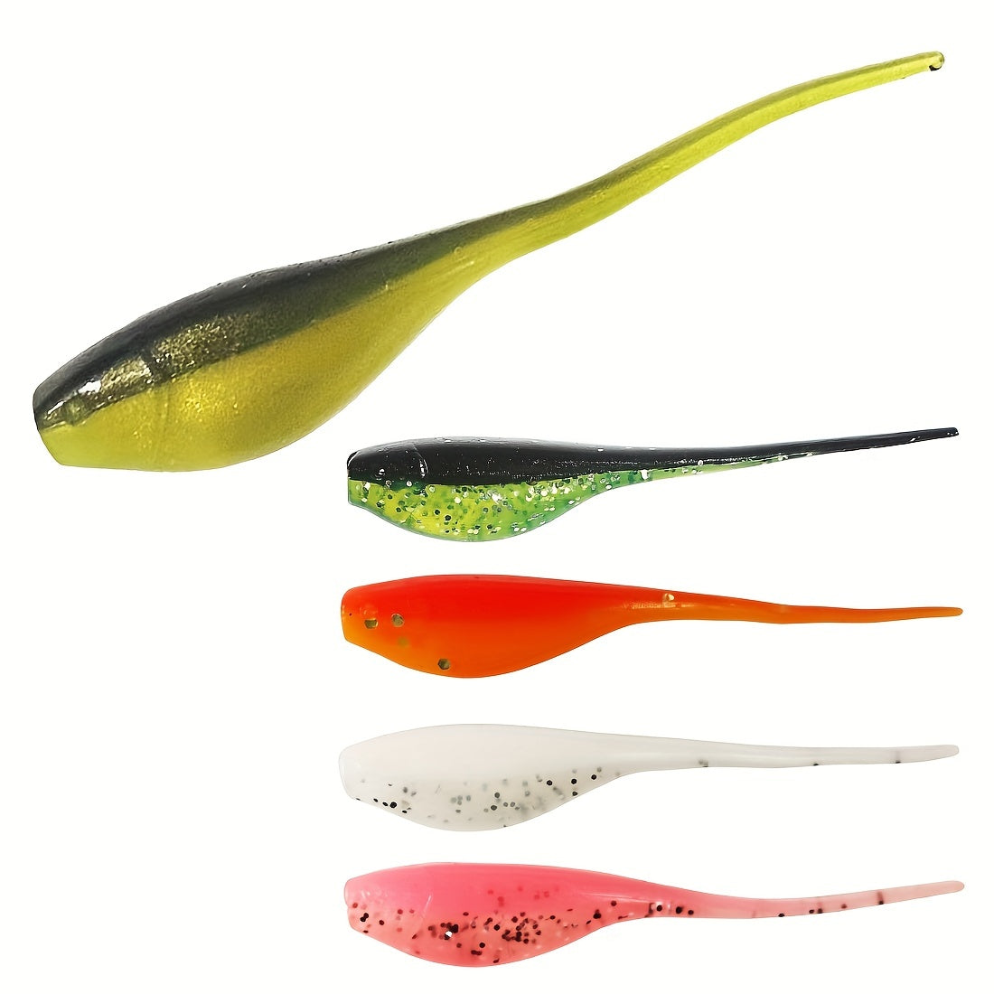 20pcs Small Tadpole Soft Bait Colorful 0.7g for Bass Minnow Fishing