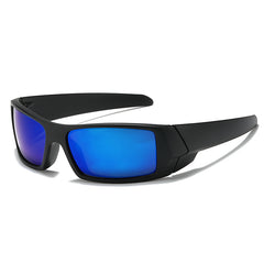 Curved Colorful Reflective Men's Sports Sunglasses