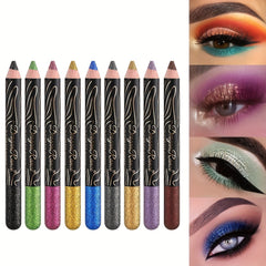 High Shine Diamond Glitter Eyeshadow Pen in Silver/Green