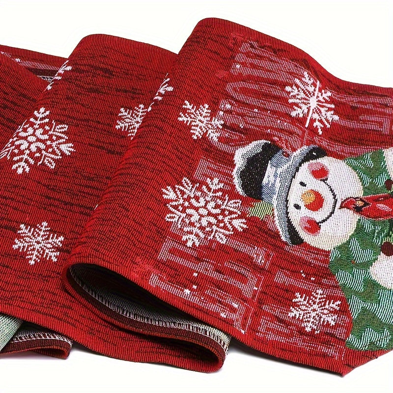 Christmas Table Runner Embroidery Tablecloth Decoration