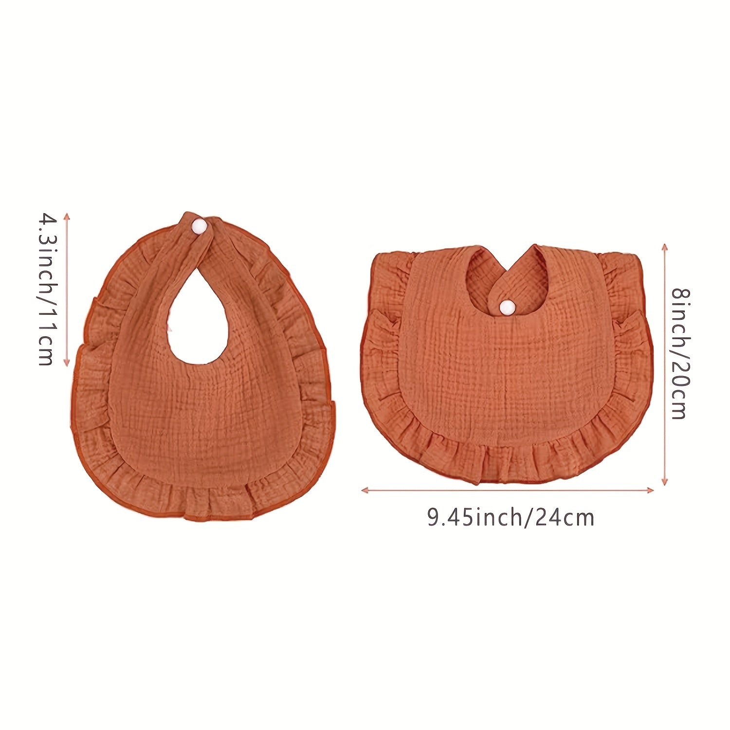 9pcs Baby Muslin Bibs Drool Bandana Soft Adjustable Bibs For Newborn