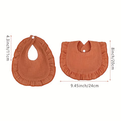 9pcs Baby Muslin Bibs Drool Bandana Soft Adjustable Bibs For Newborn