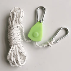 Camping Pulley Adjuster Luminous Rope Buckle Canopy Windproof Rope
