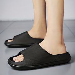 Men's Hollow Out Platform Slides Lightweight Slippers