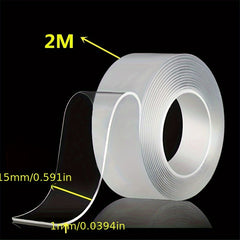 Nano Tape Transparent Double Sided - Waterproof Reusable Heavy Duty Adhesive