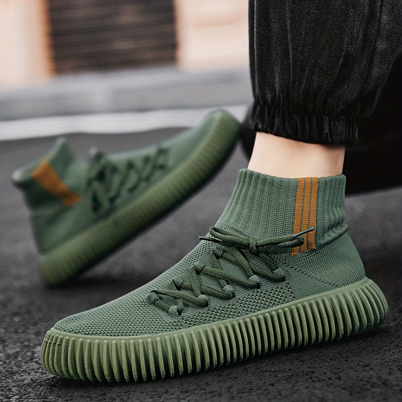 Men's Knit Slip-On Casual Shoes Lightweight Breathable Sock Shoes
