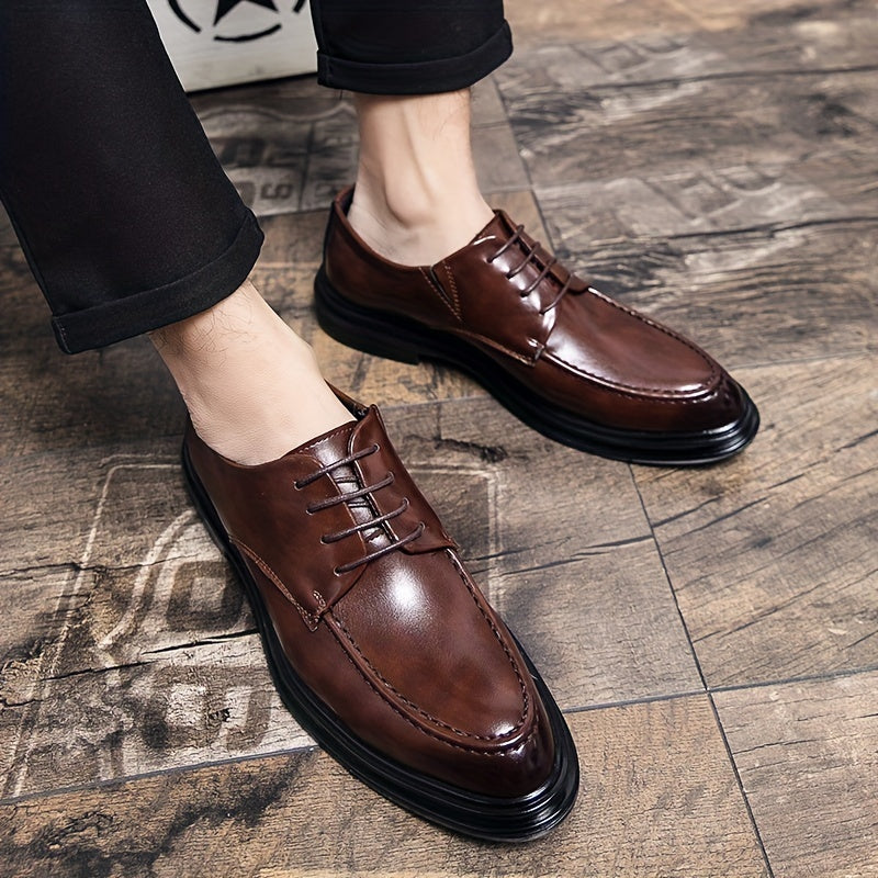 Men's Derby Shoes Lace up Front Dress Shoes For Men Office Business