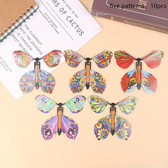 10 Pcs Magical Wind-Up Flying Butterfly Surprise Toys