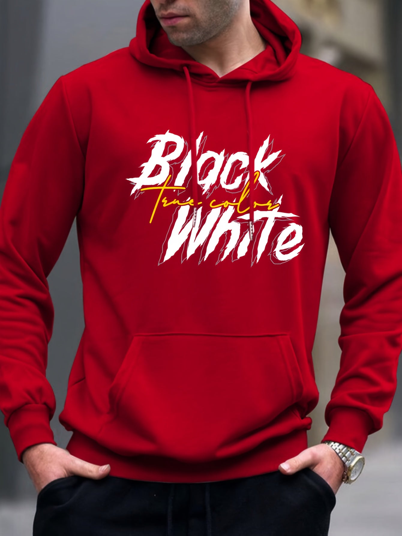 Men's Graphic Print Hoodie Pullover Sweatshirt
