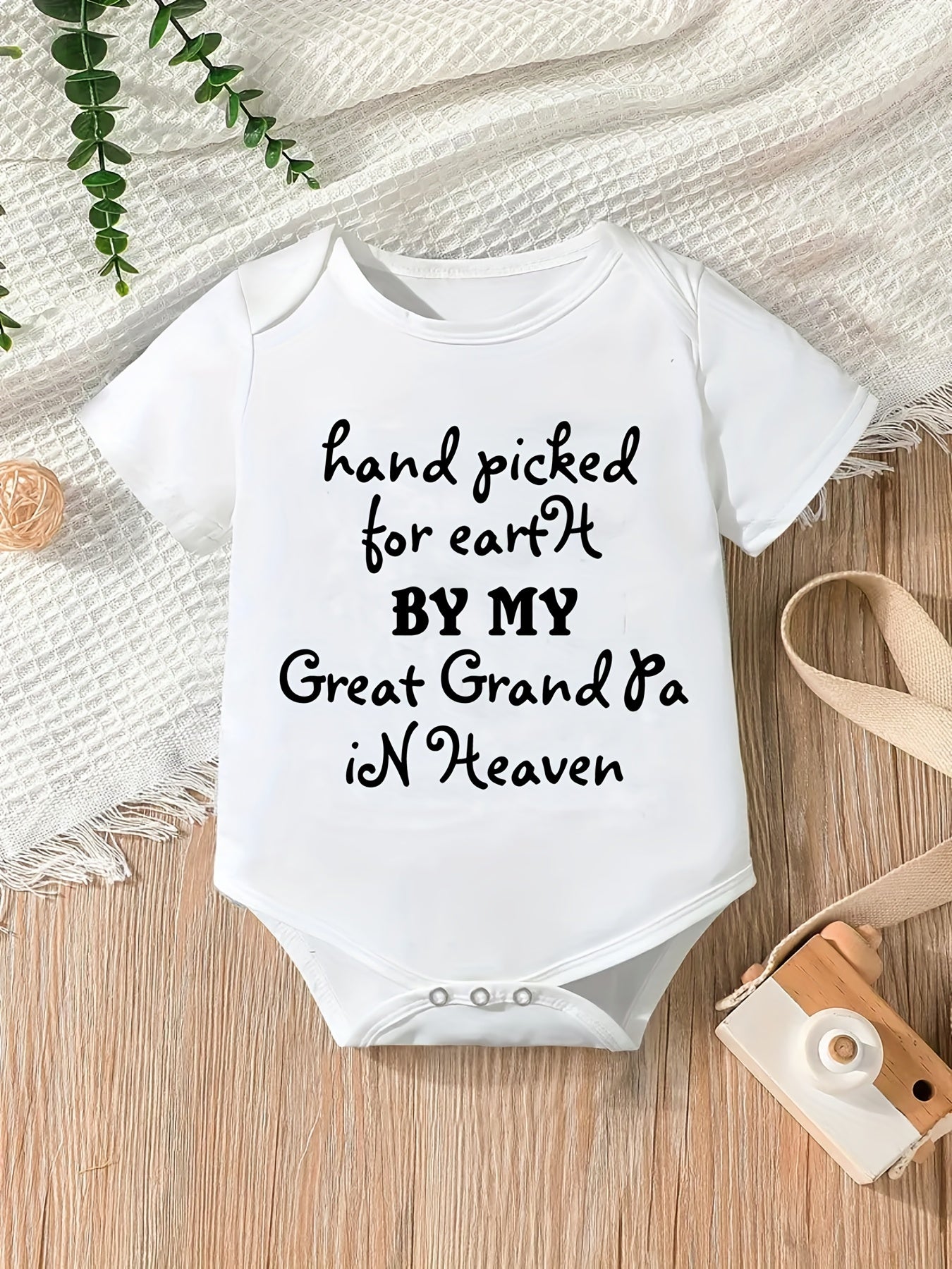 Summer Cotton Romper Funny Letter Graphic Baby Boys & Girls Jumpsuit