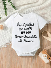 Summer Cotton Romper Funny Letter Graphic Baby Boys & Girls Jumpsuit