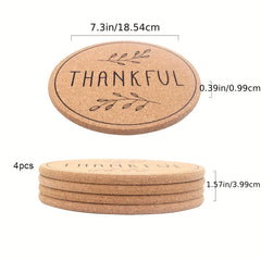 4pcs Cork Trivets for Instant Pot & Hot Pans Round Kitchen Protection