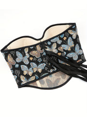 Floral Print Corset Bustier Tummy Control Body Shaper